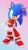 Size: 1152x2048 | Tagged: dead source, safe, artist:ladylunanova, sonic the hedgehog, hedgehog, 2022, 3d, clothes, eyelashes, female, gradient background, looking at viewer, mod, soap shoes, solo, standing, trans female, transgender