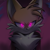 Size: 2048x2048 | Tagged: safe, ai art, artist:mobians.ai, miles "tails" prower, fox, chest fluff, dark, glowing eyes, looking ahead, male, older, pink eyes, prompter:taeko, smile, solo, standing, yandere
