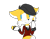 Size: 552x432 | Tagged: safe, artist:meltheartist, miles (anti-mobius), fox, blue eyes, fingerless gloves, gloves, jacket, male, no pupils, simple background, solo, yellow fur