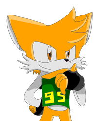 Size: 776x916 | Tagged: safe, artist:massi-the-fox, oc, oc:massi the fox, fox, brown eyes, fingerless gloves, male, orange fur, sweater