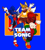 Size: 1676x1876 | Tagged: safe, artist:lunalycana, knuckles the echidna, miles "tails" prower, sonic the hedgehog, human, sonic heroes, abstract background, clothes, english text, frown, humanized, male, males only, scar, smile, team sonic, trio