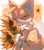 Size: 1795x2048 | Tagged: safe, artist:sadw_e, miles "tails" prower, 2023, :3, abstract background, cute, eyes closed, flower, freckles, hugging, lineless, outline, smile, solo, standing, star (symbol), sunflower, tailabetes, white outline