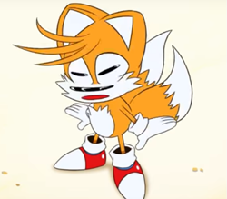 Size: 577x506 | Tagged: safe, miles "tails" prower, sonic mania adventures, great moments in animation, screenshot, smear frame, solo