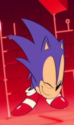 Size: 612x1024 | Tagged: safe, sonic the hedgehog, sonic mania adventures, great moments in animation, majestic as fuck, screenshot, solo, wat