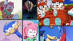 Size: 1280x720 | Tagged: safe, amy rose, robotnik, sonic the hedgehog, sonic origins, faic, fox bully, great moments in animation, panels, smear frame, wat, youtube thumbnail