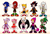 Size: 2048x1394 | Tagged: safe, artist:cessmaga, amy rose, blaze the cat, espio the chameleon, jet the hawk, knuckles the echidna, miles "tails" prower, rouge the bat, shadow the hedgehog, silver the hedgehog, sonic the hedgehog, human, abstract background, female, group, humanized, male, partially humanized, standing