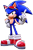 Size: 2877x4320 | Tagged: safe, artist:usagidood, sonic the hedgehog, hedgehog, 2023, 3d, alternate version, clenched teeth, hand on hip, looking at viewer, male, pointing, simple background, smile, solo, sonic riders, standing, sunglasses, transparent background