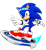 Size: 2356x2545 | Tagged: safe, artist:nibroc-rock, sonic the hedgehog, 3d, extreme gear, looking at viewer, simple background, smile, solo, sonic riders, sunglasses, transparent background