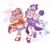 Size: 1751x1553 | Tagged: safe, artist:the-fading-light, amy rose, blaze the cat, cat, hedgehog, 2023, amy x blaze, amy's halterneck dress, blaze's tailcoat, blushing, clothes, cute, dress, eyes closed, female, females only, lesbian, mouth open, shipping, sweatdrop