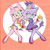 Size: 1280x1280 | Tagged: safe, artist:kiamy-draws317, amy rose, blaze the cat, cat, hedgehog, 2019, amy x blaze, cute, female, females only, fire, flame, lesbian, looking at viewer, shipping
