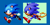 Size: 1182x581 | Tagged: safe, artist:audioream, sonic the hedgehog, hedgehog, sonic mania, 2022, blue background, classic sonic, classic sonic (universe), male, redraw, reference inset, remake, running, simple background, solo, sonic crackers, sprite