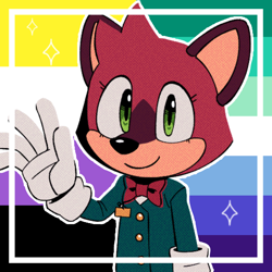 Size: 2048x2048 | Tagged: artist needed, safe, barry the quokka, edit, eyes closed, gay, headcanon, icon, mlm pride, mobius.social exclusive, nonbinary, nonbinary pride, outline, pride, pride flag background, smile, solo, star (symbol)