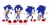 Size: 4096x2048 | Tagged: safe, artist:branflaixx, sonic the hedgehog, flat colors, simple background, solo, white background