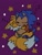 Size: 768x1024 | Tagged: dead source, safe, artist:tailsmybuddy67, miles "tails" prower, sonic the hedgehog, 2023, barefoot, blushing, classic sonic, classic tails, clothes, cute, duo, eyes closed, gay, hugging, purple background, shipping, signature, simple background, sleeping, sonabetes, sonic x tails, sparkles, star (symbol), tailabetes, zzz