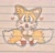 Size: 1024x980 | Tagged: safe, artist:shinatosark, miles "tails" prower, fox, 2023, :3, cute, eyelashes, heart, lined paper, male, mouth open, smile, solo, tailabetes, traditional media