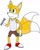 Size: 756x944 | Tagged: safe, artist:kyurem2424, miles "tails" prower, fox, hybrid, au:sonic world travel, kitsune, white background, yellow power pattern