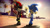 Size: 1920x1080 | Tagged: safe, artist:underworldcircle, shadow the hedgehog, sonic the hedgehog, beach, palm tree, surfboard