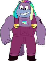 Size: 2852x3798 | Tagged: safe, artist:kyurem2424, beaver, bismuth, mobianified, overalls, steven universe (series), traced