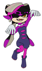 Size: 1567x2604 | Tagged: safe, artist:kyurem2424, callie, mobianified, splatoon, squid, squid sisters, traced