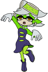 Size: 635x965 | Tagged: safe, artist:kyurem2424, marie, mobianified, splatoon, squid, squid sisters, traced