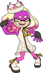 Size: 746x1264 | Tagged: safe, artist:kyurem2424, mobianified, off the hook, pearl, splatoon, squid, traced