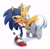 Size: 2048x2017 | Tagged: safe, artist:thatbirdguy_, miles "tails" prower, sonic the hedgehog, duo, hugging, simple background, white background