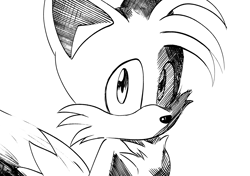 Size: 2048x1443 | Tagged: safe, artist:suzienightsky, miles "tails" prower, alternate version, black and white, looking at viewer, simple background, solo, white background