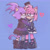 Size: 2048x2048 | Tagged: safe, artist:eldoodlez, amy rose, blaze the cat, cat, hedgehog, 2022, amy x blaze, bedroom eyes, cute, female, females only, goth, goth amy, goth outfit, gothic lolita, hand on back, hearts, lesbian, lolita, looking at each other, shipping