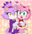 Size: 1275x1400 | Tagged: safe, artist:4622j, amy rose, blaze the cat, cat, hedgehog, 2024, amy x blaze, amy's halterneck dress, blaze's tailcoat, blushing, clothes, cute, dress, female, females only, heart hands, hearts, lesbian, looking at viewer, mouth open, shipping
