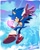 Size: 1638x2048 | Tagged: safe, artist:dash1426, sonic the hedgehog, sonic dream team, 2023, dream orb, holding something, mid-air, signature, smile, solo