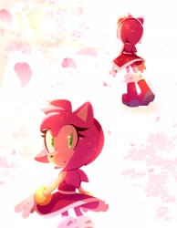 Size: 1593x2048 | Tagged: safe, artist:buckettkun, amy rose, 2021, looking back, standing