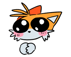 Size: 1019x828 | Tagged: safe, artist:candycatstuffs, miles "tails" prower, blushing, cute, emoji, hands together, head only, simple background, solo, tailabetes, transparent background, wide eyes
