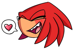 Size: 1733x1168 | Tagged: safe, artist:candycatstuffs, knuckles the echidna, blushing, cute, emoji, eyes closed, head only, heart, knucklebetes, mouth open, simple background, smile, solo, transparent background