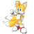 Size: 2500x2500 | Tagged: safe, artist:nibroc-rock, miles "tails" prower, 2022, 3d, clenched fist, hand on hip, looking at viewer, male, mouth open, open smile, posing, simple background, smile, smiling at viewer, solo, standing