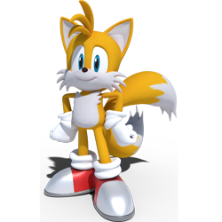 Size: 2048x2048 | Tagged: safe, artist:mdbsonic, miles "tails" prower, 2020, 3d, hands on hips, looking ahead, simple background, smile, standing, transparent background