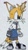 Size: 566x1024 | Tagged: safe, artist:kptya, miles "tails" prower, nine, sonic prime, 2024, angry, clenched teeth, crossover, femboy, looking offscreen, schoolgirl outfit, solo, standing, sweatdrop