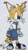 Size: 566x1024 | Tagged: safe, artist:kptya, miles "tails" prower, nine, sonic prime, 2024, angry, clenched teeth, crossdressing, femboy, looking offscreen, schoolgirl outfit, solo, standing, sweatdrop