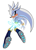 Size: 1709x2406 | Tagged: safe, artist:siggiedraws, silver the hedgehog, hedgehog, looking at viewer, looking back, male, psychokinesis, simple background, solo, white background