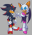 Size: 2048x2203 | Tagged: safe, artist:siggiedraws, rouge the bat, shadow the hedgehog, bat, hedgehog, duo, female, grey background, looking at viewer, male, pose, simple background, standing