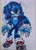 Size: 1475x2048 | Tagged: safe, artist:soramotsuchi, sonic the hedgehog, 2024, looking offscreen, solo, sonic the werehog, standing, traditional media, were form, werehog