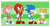 Size: 1080x576 | Tagged: safe, artist:nannelflannel, amy rose, knuckles the echidna, miles "tails" prower, sonic the hedgehog, echidna, fox, hedgehog, 2018, abstract background, classic amy, classic knuckles, classic sonic, classic sonic (universe), classic tails, female, frown, group, looking offscreen, male, outline, signature, smile, standing