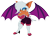 Size: 2048x1481 | Tagged: safe, artist:theteyoman, rouge the bat, bat, 2024, big breasts, breasts, busty rouge, cleavage, female, hair over one eye, lidded eyes, looking offscreen, one fang, simple background, smile, solo, standing, transparent background