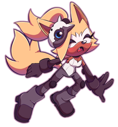 Size: 1618x1734 | Tagged: safe, artist:echaotix, whisper the wolf, cleavage, cute, eyes closed, mouth open, one fang, outline, simple background, solo, whispabetes, white background