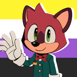 Size: 300x300 | Tagged: safe, artist:coderiderr, barry the quokka, edit, icon, nonbinary, nonbinary pride, pride, solo