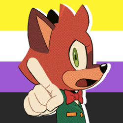 Size: 300x300 | Tagged: safe, artist:coderiderr, barry the quokka, edit, icon, nonbinary, nonbinary pride, pride, solo