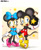 Size: 828x999 | Tagged: safe, artist:nonicpower, mouse, hair bow, mickey mouse, minnie mouse, mobianified