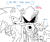 Size: 966x821 | Tagged: safe, artist:furmpaino, metal sonic, sonic the hedgehog, hedgehog, classic sonic, english text, male, monochrome, robot, self paradox, trio