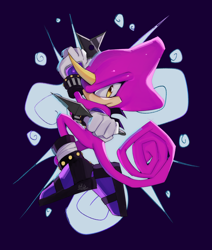 Size: 2700x3180 | Tagged: safe, artist:aikidai, espio the chameleon, ninja star, solo