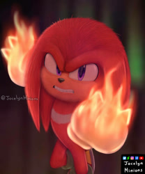 Size: 828x993 | Tagged: safe, artist:jocelynminions, knuckles the echidna