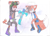 Size: 400x291 | Tagged: safe, artist:thunder-the-mouse, miles "tails" prower, oc, oc:thunder dark the hedgemouse, duo, obtrusive watermark, traditional media, watermark